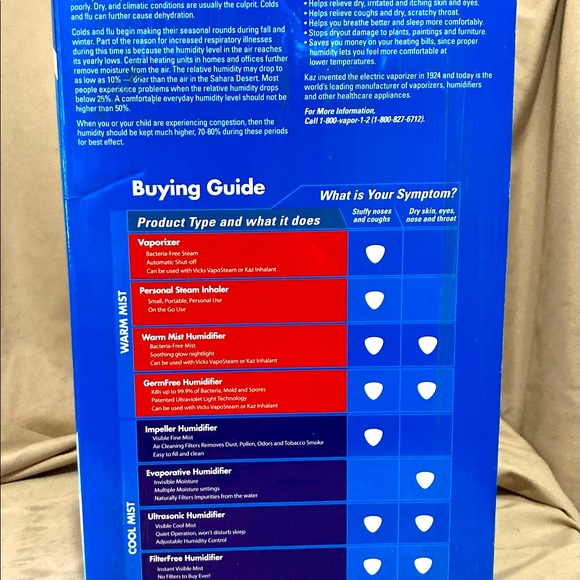 Vicks Bath New Vicks V745a Auto Shutoff Warm Mist Humidifier Poshmark